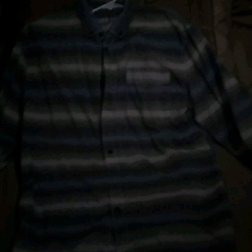 Mossimo Blue Striped Mens Dress Shirt